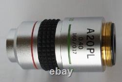 Olympus Microscope Japan phase contrast objective lens A 20 PL 0.40 160/0.17