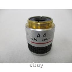 Olympus Microscope Objective Lens A 4 0.10 160/- Free Shipping Japan WithT. K11010