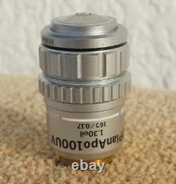 Olympus Microscope Objective Lens Dplan Apo 100 UV Oil Limited Japan LTE638