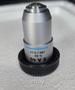Olympus Microscope Objective Lens E A40 40x 0.65 160/0.17 Japan