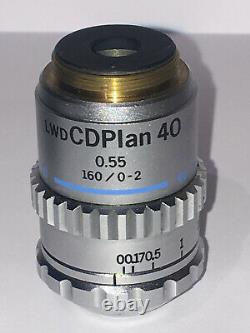 Olympus Microscope Objective Lens LWD CDPlan 40 0.55 160/0-2