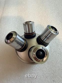 Olympus Microscope Objective Lens Lot Neo10 Neo20 Neo40 Neo50 with Turret