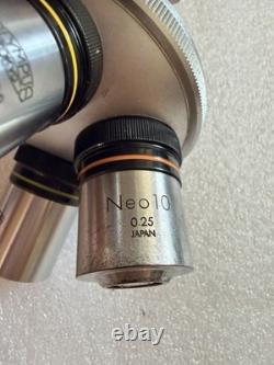 Olympus Microscope Objective Lens Lot Neo10 Neo20 Neo40 Neo50 with Turret
