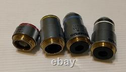 Olympus Microscope Objective Lens Nea 100x, 40x, 10x, 4x