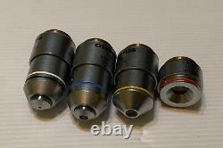 Olympus Microscope Objective Lens Nea 100x, 40x, 10x, 4x