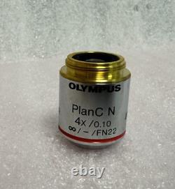 Olympus Microscope Objective Lens PlanC N 4x/0.10? /- /FN22 UIS2 CX31
