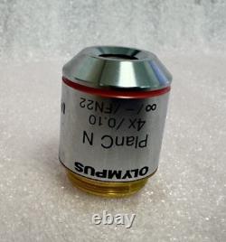 Olympus Microscope Objective Lens PlanC N 4x/0.10? /- /FN22 UIS2 CX31