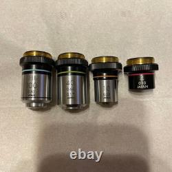 Olympus Microscope Objective Lens Set (4x, 10x, 40x, 100x) RMS