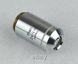 Olympus Microscope Objective Plan 2x /0.05 Infinity Lens, Made in Japan