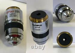 Olympus Microscope Objective lenses SPlan 6 pcs (x2, x4, x10, x20, x40, x100)