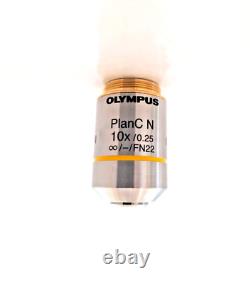 Olympus Microscope PlanC N 10x 0.25 FN22 Objective Lens