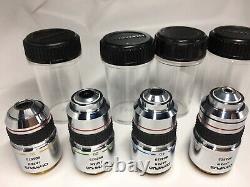 Olympus Microscope SPlan PL Set of 4 Phase Contrast Objectives TL160 & CT Eye