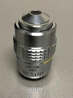 Olympus Microscope UVFL 10x / 0.40 160mm Objective Lens Olympus Japan 100309