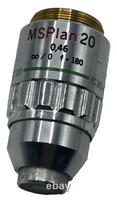 Olympus Msplan 20 0.46 Infinity/- F=180 Microscope Objective Lens T4-131409