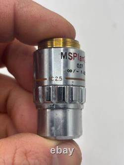 Olympus Msplan 2.5 0.07 Infinity/- F=180 Microscope Objective Lens 110587 IC