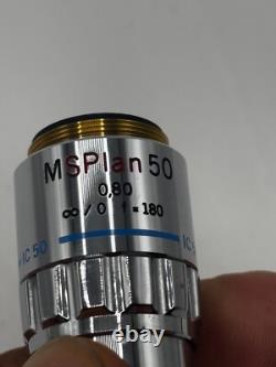 Olympus Msplan 50 0.80 Infinity/- F=180 Microscope Objective Lens 109793 IC 50