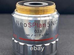 Olympus NeoSPlan 5 NIC 0.13, F 180, IC 5 Microscope Objective Lens