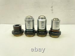 Olympus Objective Microscope Lens Set of 4 READ DESCRIPTION