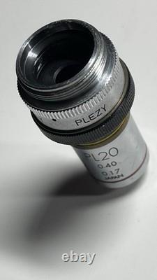 Olympus PL20 20X 0.40 0.17 Microscope Objective Lens with PLEZY Adapter