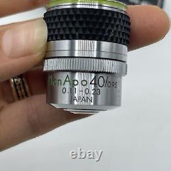 Olympus PlanApo 40x/0.95 0.11-0.23 Microscope Objective Tokyo Japan 400457