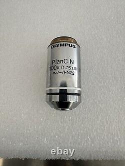 Olympus PlanC N 100X/1.25 UIS2 FN22 Microscope Objective Lens BX Series rms