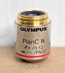 Olympus PlanC N 4X/0.10 FN22 Microscope Objective Lens