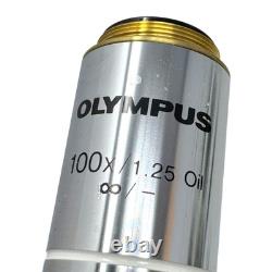 Olympus Plan 100x/1.25 Oil? /- Microscope Objective Lens Infinity Corrected Olympus Plan 100x/1.25 Oil? /- Microscope Objective Lens Infinity Corrected