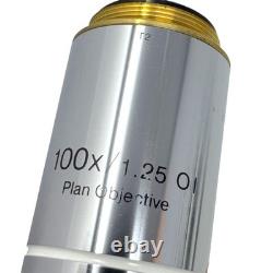 Olympus Plan 100x/1.25 Oil? /- Microscope Objective Lens Infinity Corrected