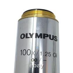 Olympus Plan 100x/1.25 Oil? /- Microscope Objective Lens Infinity Corrected