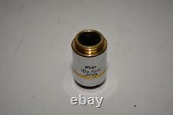 Olympus Plan 10X/0.25 Oil Infinity Corrected Microscope Objective Lens #W557