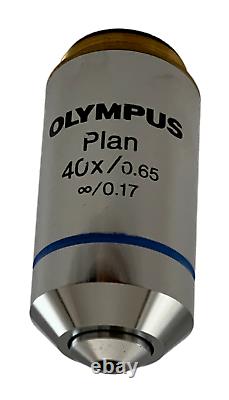 Olympus Plan 40x NA 0.65 Microscope Objective Lens for BX CX IX
