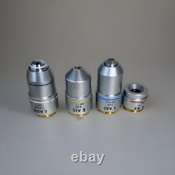 Olympus Plan 4x 10x 40x 100x Microscope Objective Set 160/0.17 CH BH Series