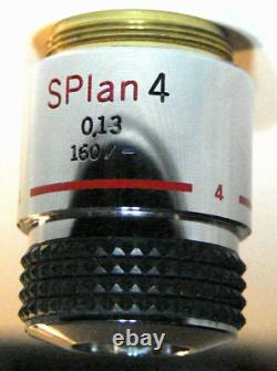 Olympus SPLAN 4 Microscope Objective 4x 0.13 NA 160 /