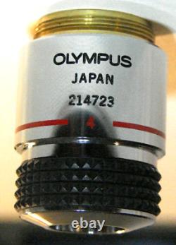 Olympus SPLAN 4 Microscope Objective 4x 0.13 NA 160 /