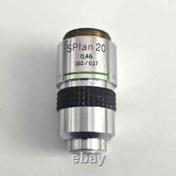 Olympus SPlan 20X Microscope Objective Lens NA 0.46 160/0.17 RMS Japan