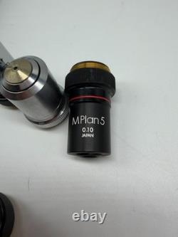 Olympus Tokyo MPlan Microscope Objective Lens 5, 20, 40, 100 + Extras