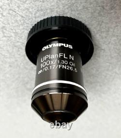 Olympus UPlanFL N 100x / 1.30 Oil? /0.17/FN26.5 Microscope Objective Lens Japan