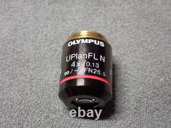 Olympus UPlanFL N 4X 0.13 Infinity? FN26.5 Microscope Objective Lens
