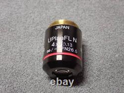 Olympus UPlanFL N 4X 0.13 Infinity? FN26.5 Microscope Objective Lens