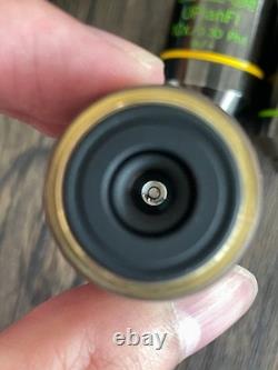 Olympus UPlanFl ph Microscope Objective Lens Set 10/20/40/100 U-6RE