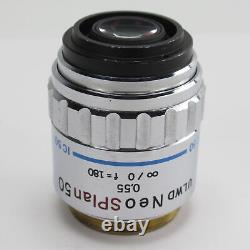 Olympus Ulwd Neosplan 50 0.55 F=180 Microscope Objective Lens 50x IC 50