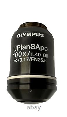 Olympus UplanSApo 100x / 1.40 oil UIS2 Microscope Objective Lens for BX CX IX