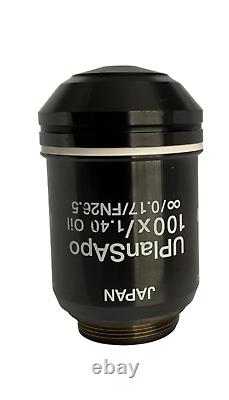 Olympus UplanSApo 100x / 1.40 oil UIS2 Microscope Objective Lens for BX CX IX