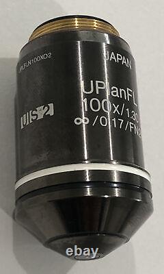 Olympus Uplanfl N 100 X 1.30 Oil /0.17 / Fn26.5 Uis2 Microscope Objective Lens
