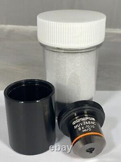 Olympus microscope objective lens, MUV248NC, 8X/0.10. Inf/0