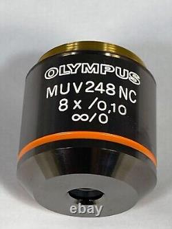 Olympus microscope objective lens, MUV248NC, 8X/0.10. Inf/0