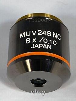 Olympus microscope objective lens, MUV248NC, 8X/0.10. Inf/0