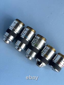 Olympus microscope objective lens a set five A PO