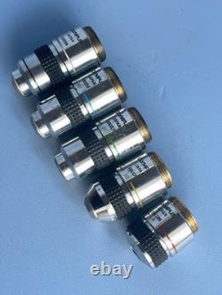 Olympus microscope objective lens a set five A PO