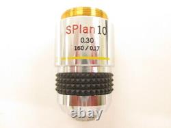 Olympus sPlan 10x 0.30 160/0.17 Microscope Objective Lens s Plan RMS